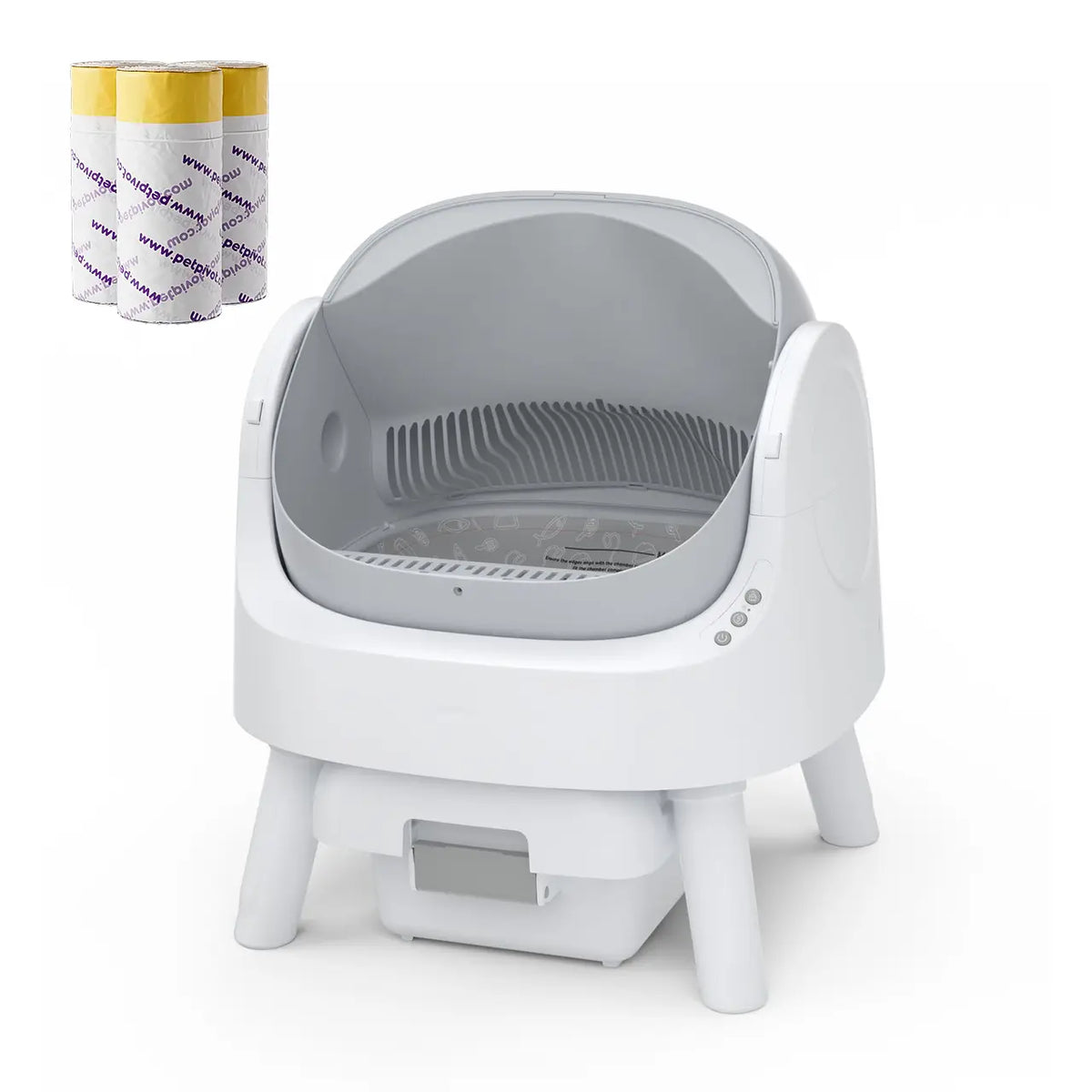 PetPivot AutoScooper 12 Lite Open-Top Automatic Self-Cleaning Cat Litter Box, Easy-Entry Front Step, Triple Safety Protection, No App Required,SohoChic