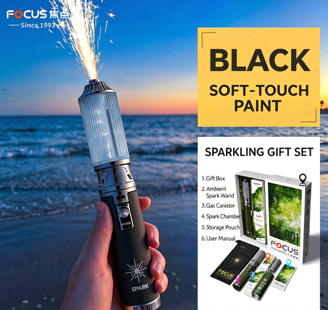 Vibe Spark Torch ✨ | Outdoor Photoshoot Atmosphere Wand 🔥 | Handheld Spark Effect Photo Prop for Beach 🏖️, Camping 🏕️, Night Portrait Shooting 📸