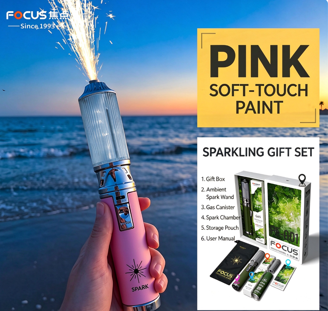 Vibe Spark Torch ✨ | Outdoor Photoshoot Atmosphere Wand 🔥 | Handheld Spark Effect Photo Prop for Beach 🏖️, Camping 🏕️, Night Portrait Shooting 📸