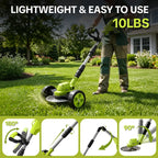 SEESE Weed Wacker & Leaf Blower Combo🌿💨⚡ | 3 Heads, 4 Batteries, Brushless Motor