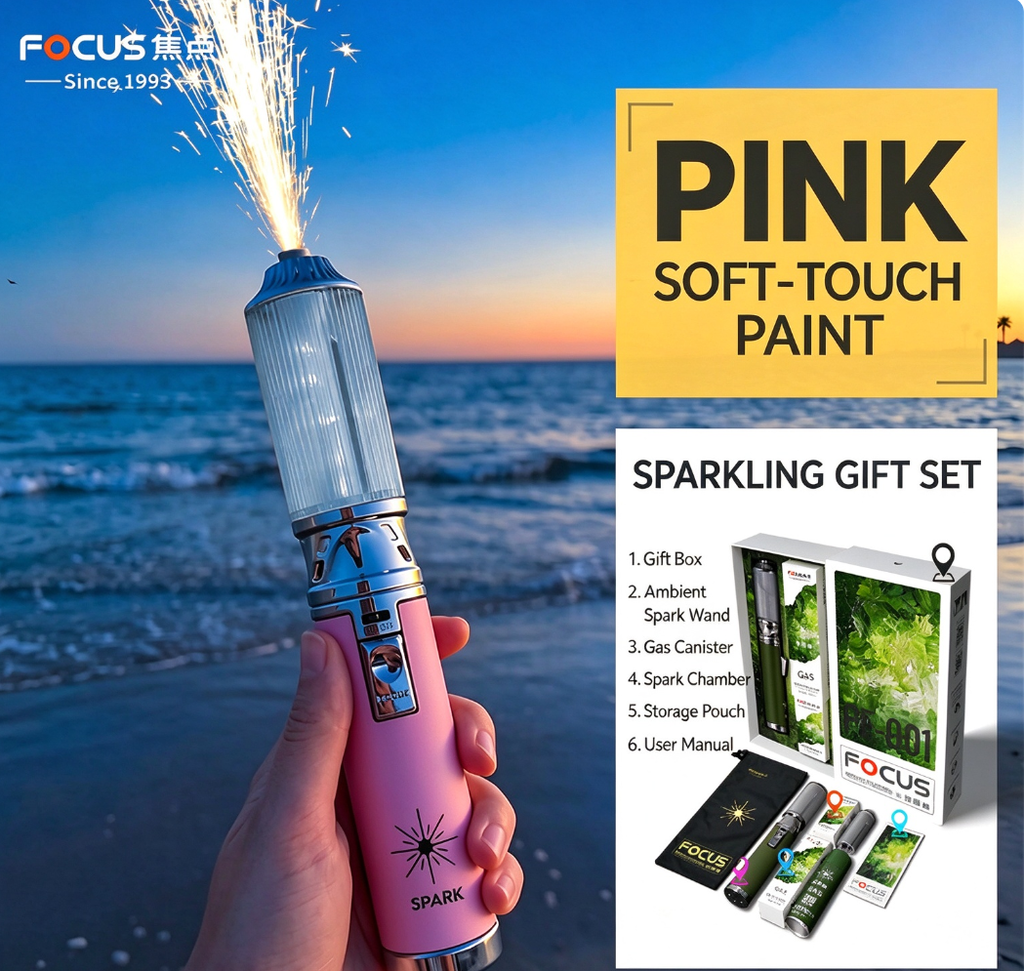 Vibe Spark Torch ✨ | Outdoor Photoshoot Atmosphere Wand 🔥 | Handheld Spark Effect Photo Prop for Beach 🏖️, Camping 🏕️, Night Portrait Shooting 📸