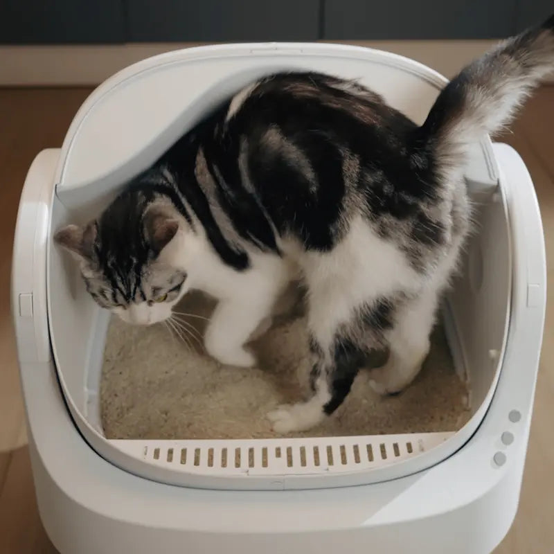 PetPivot AutoScooper 12 Lite Open-Top Automatic Self-Cleaning Cat Litter Box, Easy-Entry Front Step, Triple Safety Protection, No App Required,SohoChic